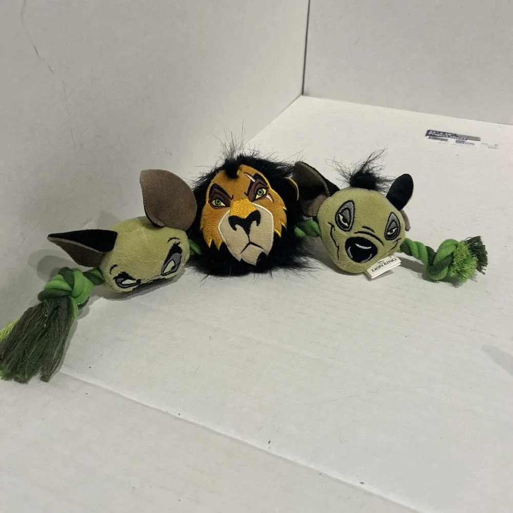 Fetch For Pets Disney‎ Lion King Scar & Hyena Squeaking Rope Dog Toy D1